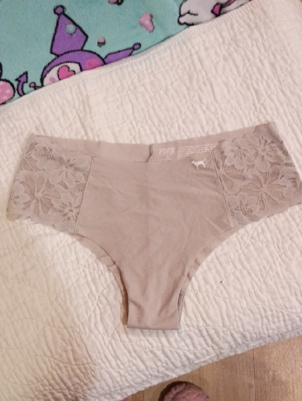 NWOT PINK Victoria's Secret Hipster Panty in Taupe